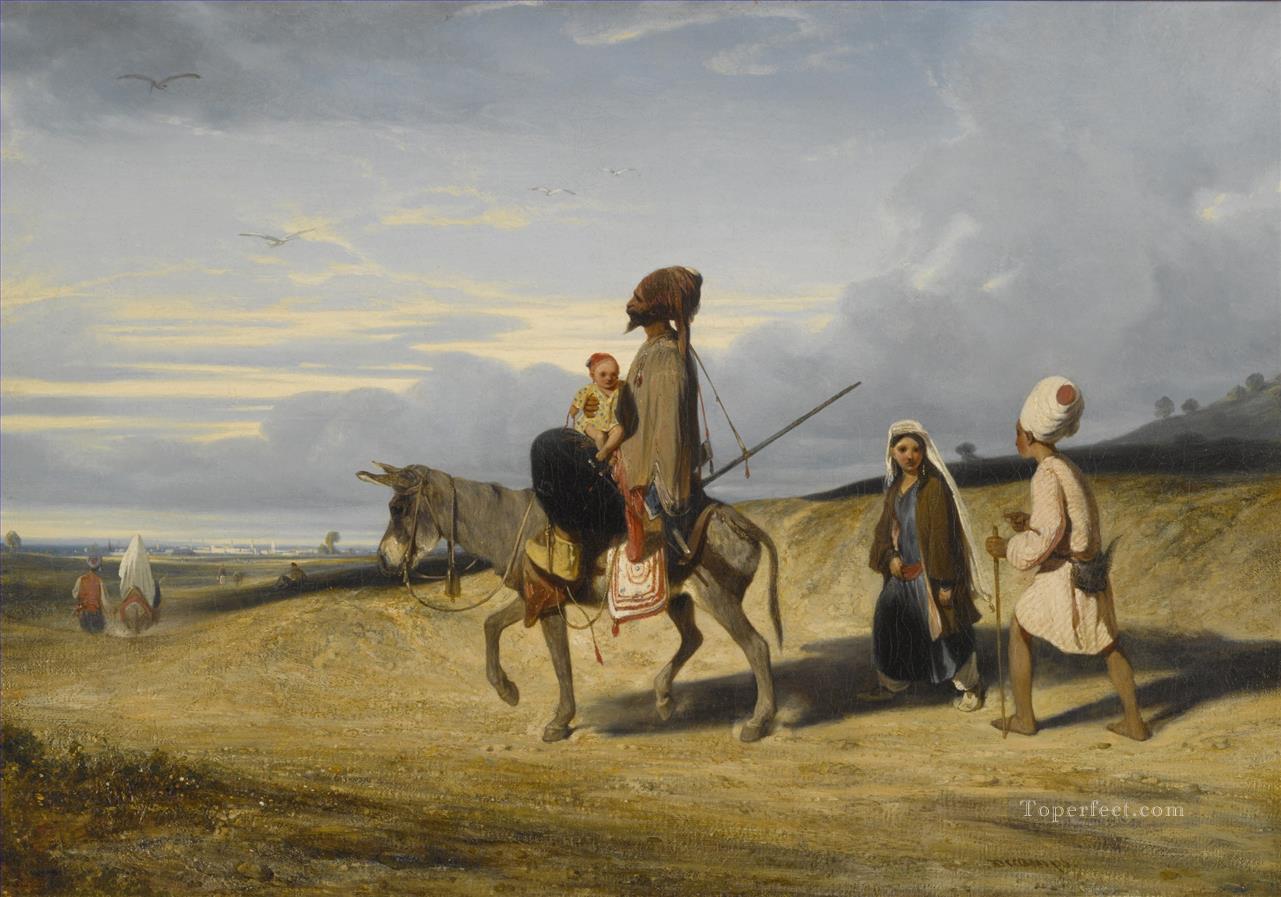 A DESERT PASSAGE Alexandre Gabriel Decamps Orientalist Oil Paintings